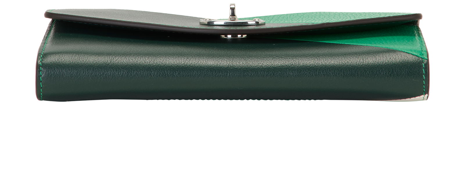 Mulberry Darley Colourblock Wallet, &pound;120, Accessories, Green/White, Leather, Top view